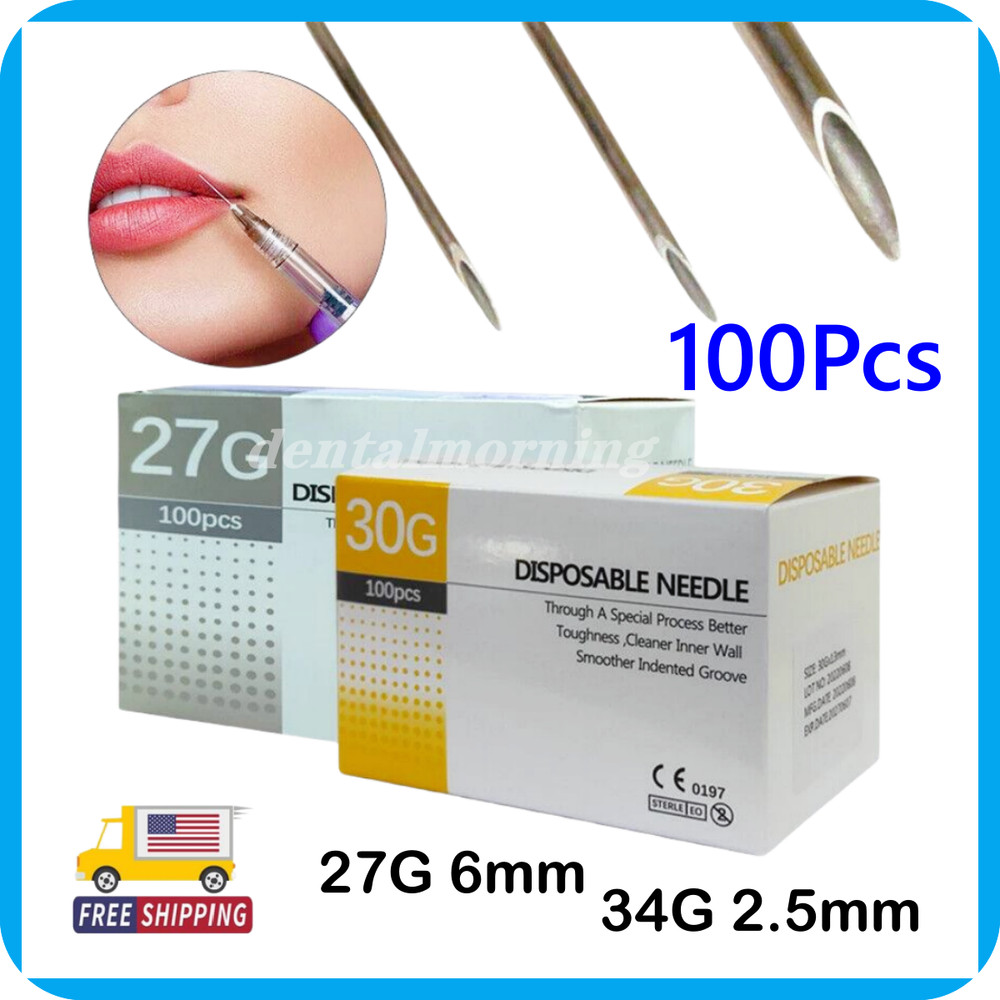 100Pcs Disposable Needle Tattoo Needles Cartridge Sterile Micro Syringe Tips