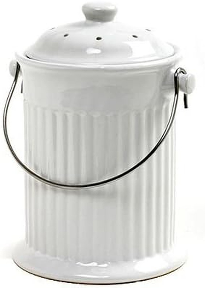 93 1 Gallon White Compost Keeper Crock