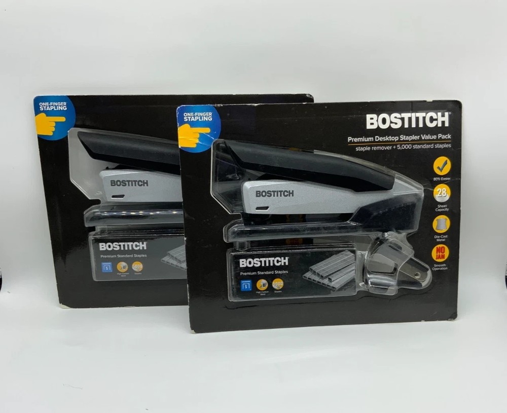 Bostitch Office Stapler Set – 2 Pack 28 Sheet Capacity | Black Gray