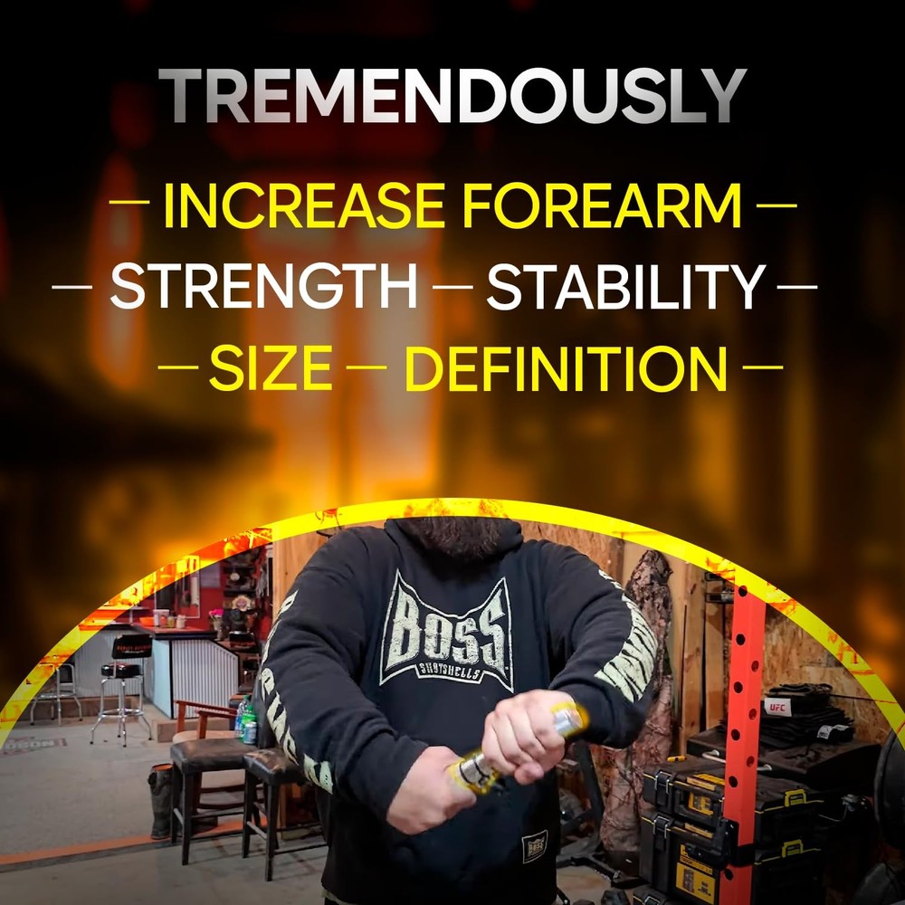 GRIPZILLA Forearm Strengthener Roller for Wrist & Arm Workout - Durable Design