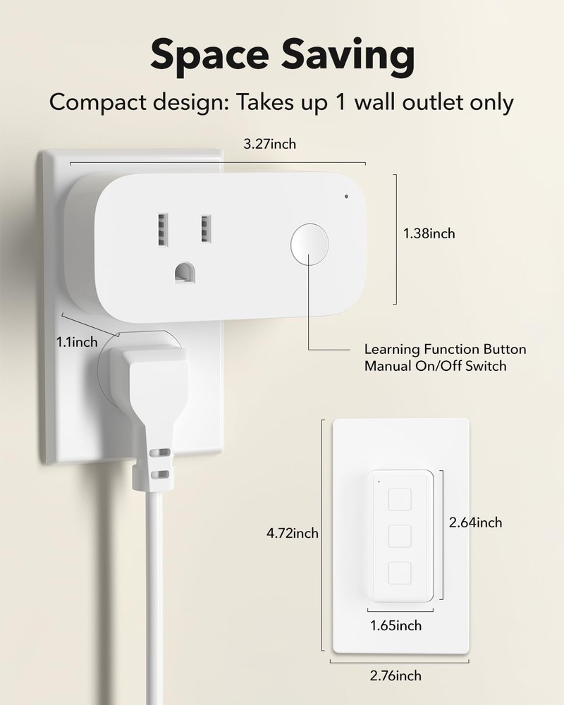 Pre-Programmed Wireless Remote Outlet - Portable Magic with 100ft Control Range