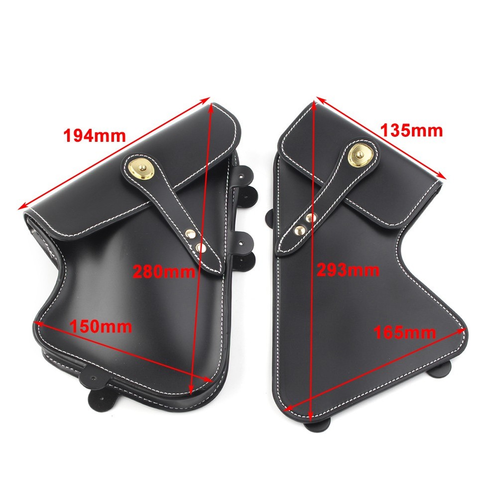 Motorcycle Maintenance Frame Side Tool Bag Retro Leather for BMW RnineT Silver