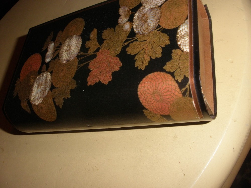Vintage Japanese Laquerware Kitchen Match Box Caddy Holder