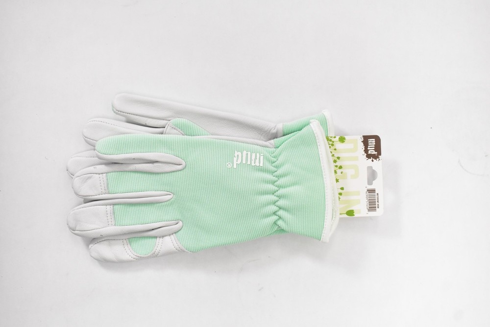 Mud Rustic Mud Garden Gloves 3 Pack Medium Green Leather Gardening Yard Work