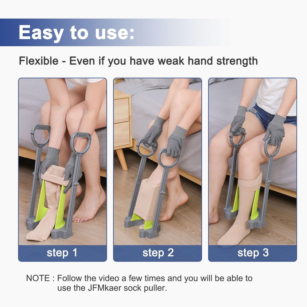 Compression Sock Aid Device | Size for Leg Circ 16 in or Less | Helper...