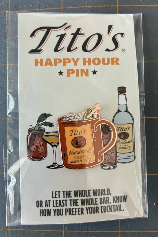 Tito's Happy Hour Pin