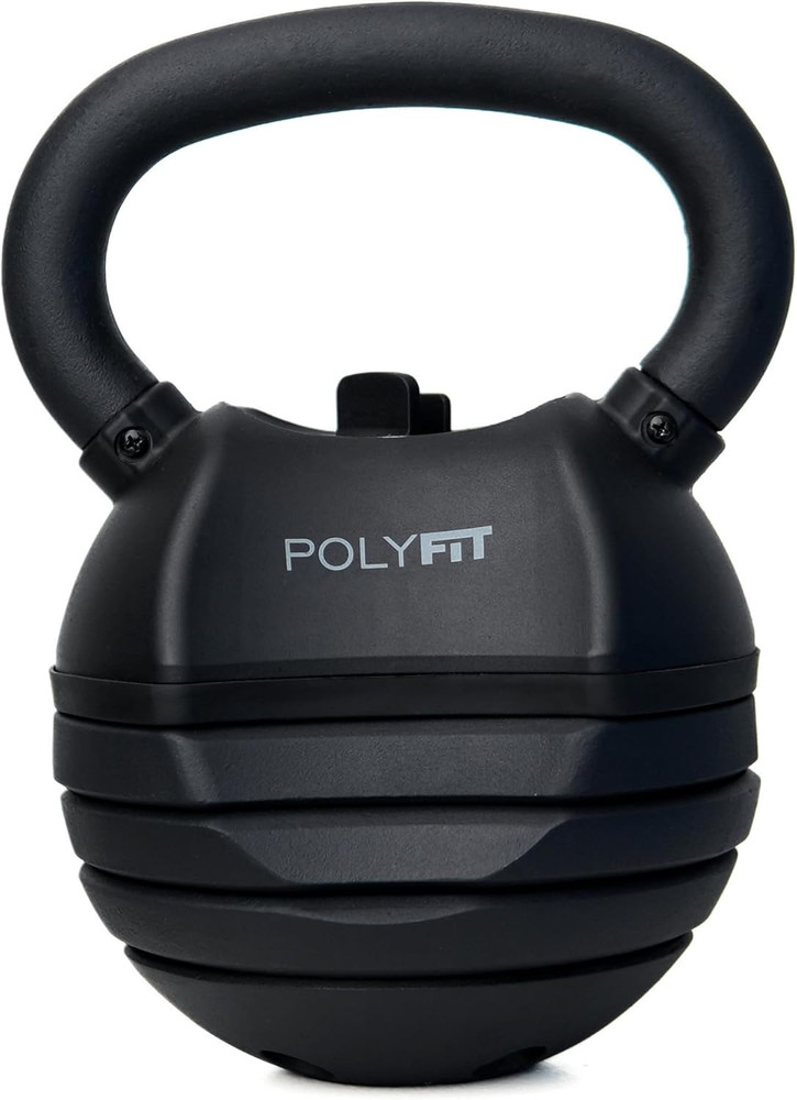 Polyfit Adjustable Kettlebell Set | 30/40/50 Lbs | Kettlebell Weights for Home G