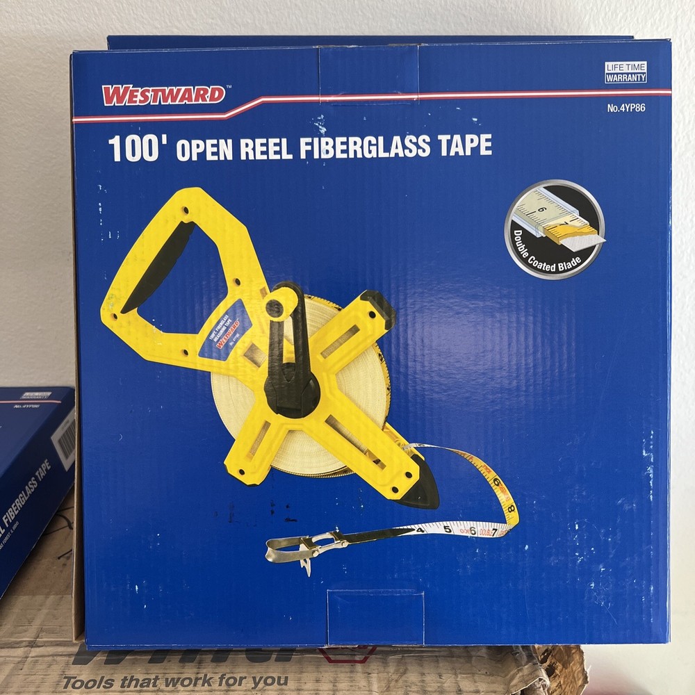 Westward 100’ Open Reel Tape Measure