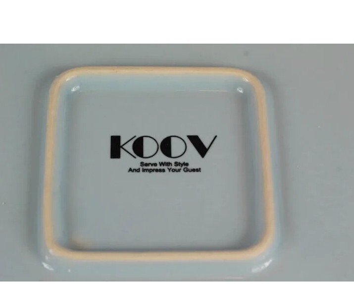 Koov Blue Square Ceramic Bakeware Baking Dish Casserole Lasagna Pan 9"