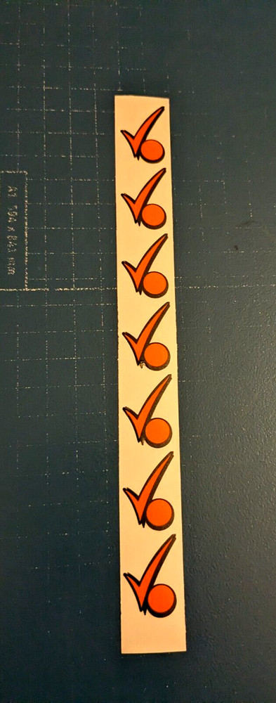 DATA EAST CHECKPOINT PINBALL TARGET DECALS FLOURESCENT SCREENT PRINT EXACT MATCH