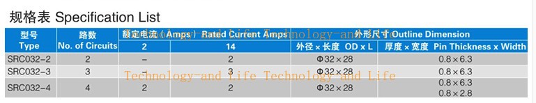 5Pcs/Lot SRC PIN CONNECTION SLIP RING SRC032-4 SRC0324 Free Shipping