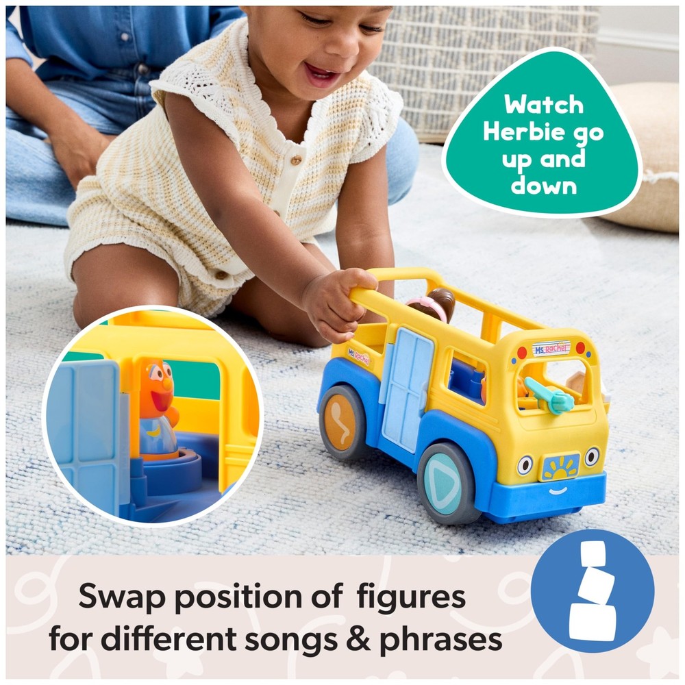 Ms. Rachel Official My First Learning Electronic School Bus with 2 Figures, M...
