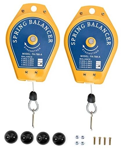 Spring Balancer, 2 Pack 3.3lbs - 6.6lbs Bearing Retractable Tool Fixture