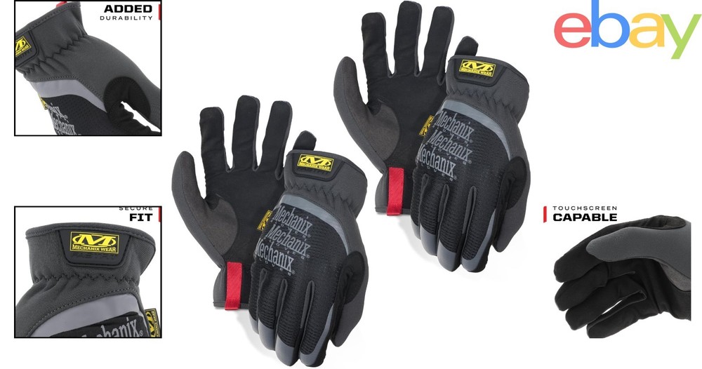 2 Pack of Durable Work Gloves - Touchscreen Capable with Reinforced Stitching