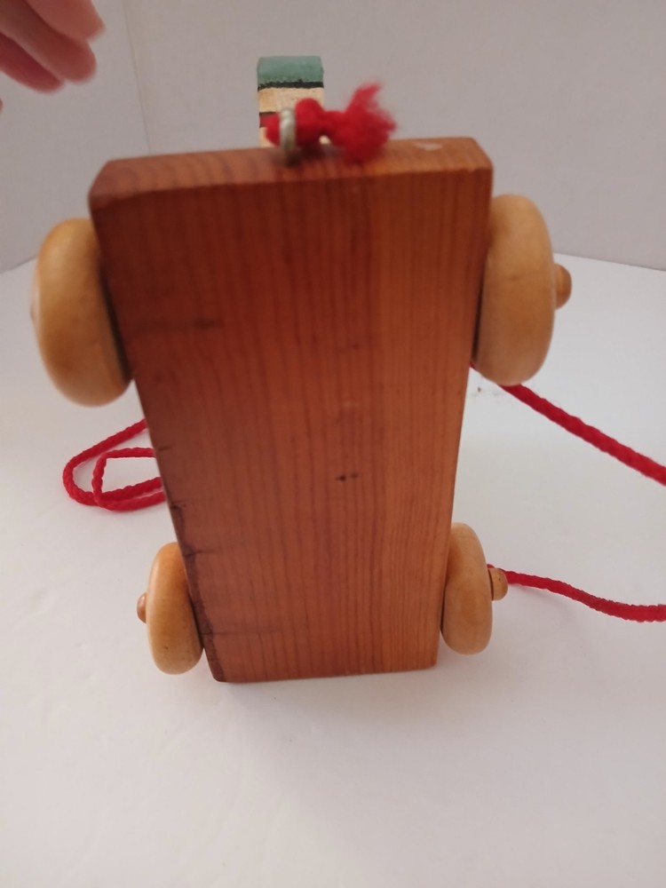 Vintage Wooden Horse Pull Toy