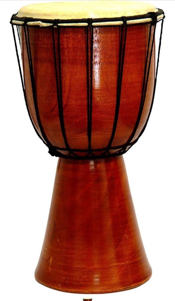 Natural Djembe Drum Handmade Abstract