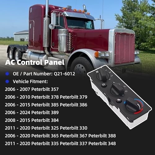AC Control Panel Fits for Peterbilt 384 385 386 2008-2015, AC Control Q21-6012