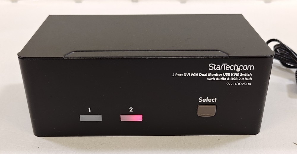 StarTech SV231DPDDUA 2-Port Dual DisplayPort USB KVM Switch Audio USB w/Power AC