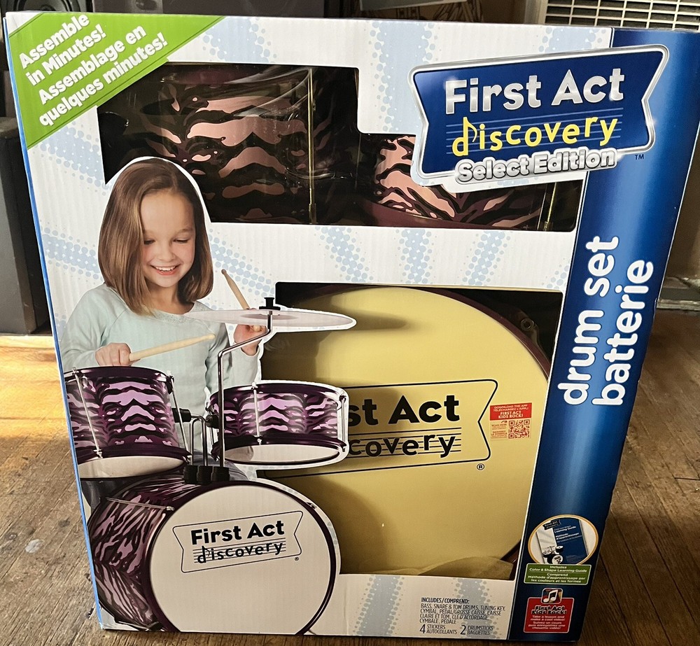 First Act Discovery Select Edition Kids Junior Drum Set Purple & Black