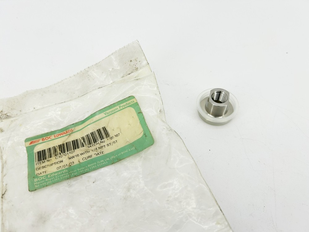 New Edwards C10501107 NW16 Adapter Pipe 1/4" NPT