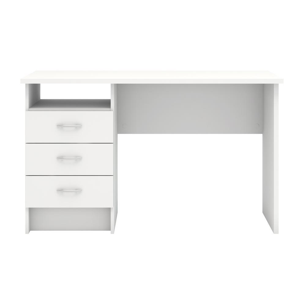 Whitman Desk with 3 Drawers, White