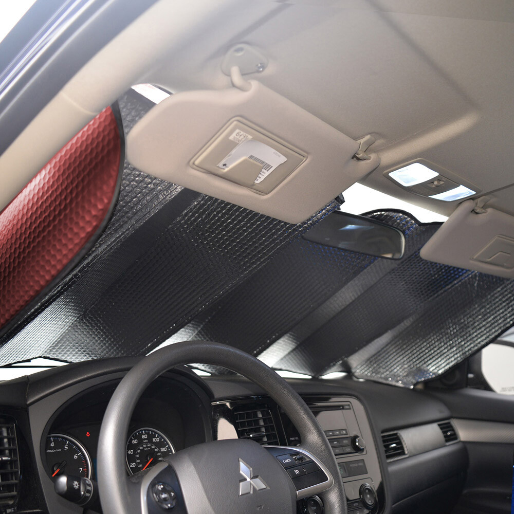 Reflective Red Fold-able Car Sun Shade Auto Windshield Front Window UV Protect