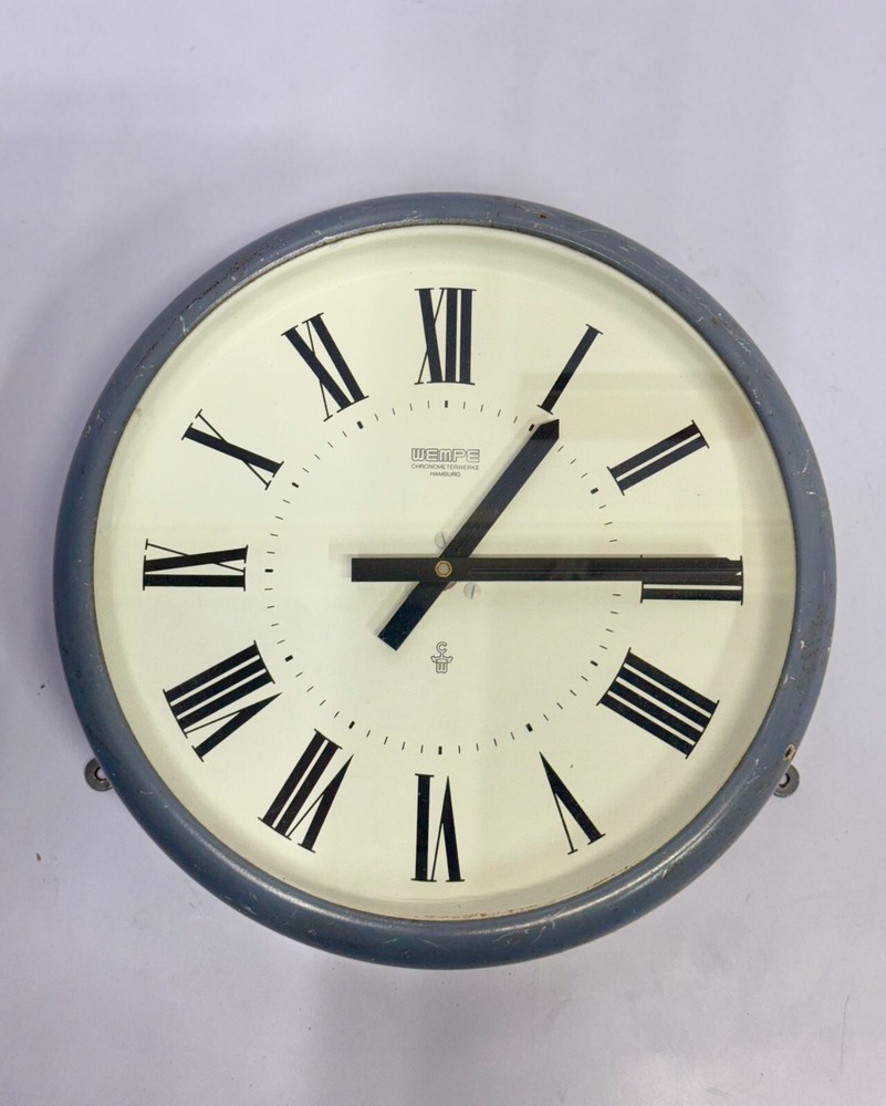 Authentic German-Made Wempe Ship Clock – Victorian Nautical Wall Timepiece