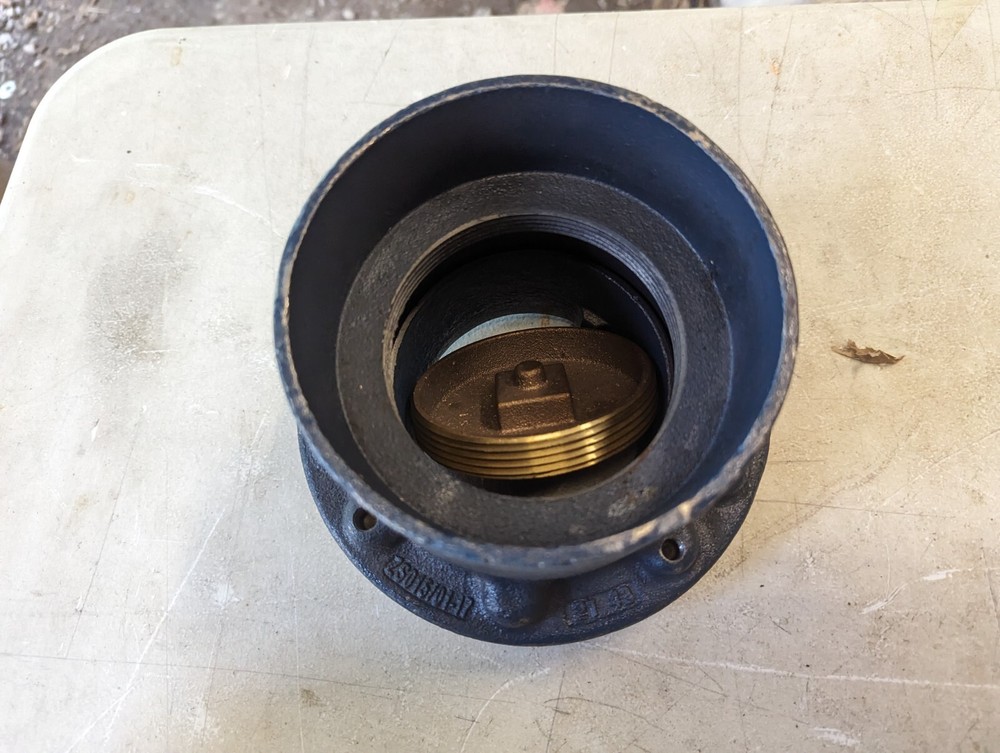 Zurn Cast Iron Floor Clean Out housing with plug (G35BDE)
