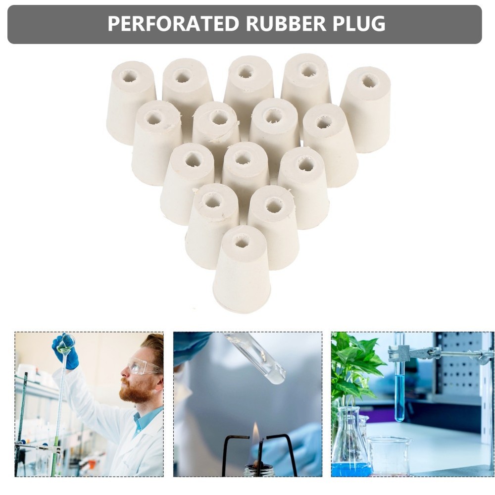 15 Pcs Rubber Stops Plug Stopper Bottle Bung Laboratory Sealing Tools