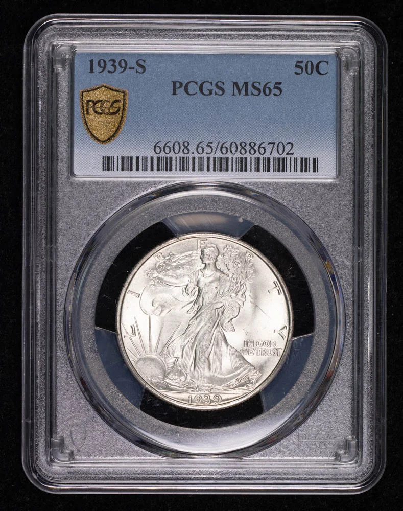 1939 S Half Dollars Liberty Walking PCGS MS-65