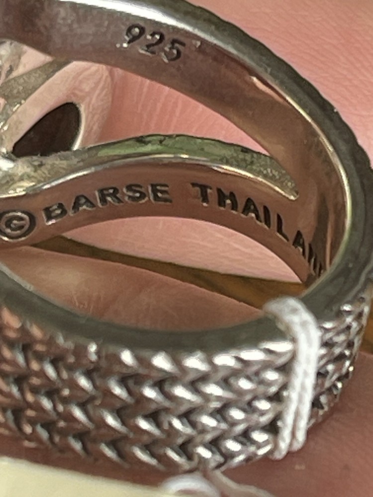 Barse Silver 925 Smoky Quartz Ring Size 6.75