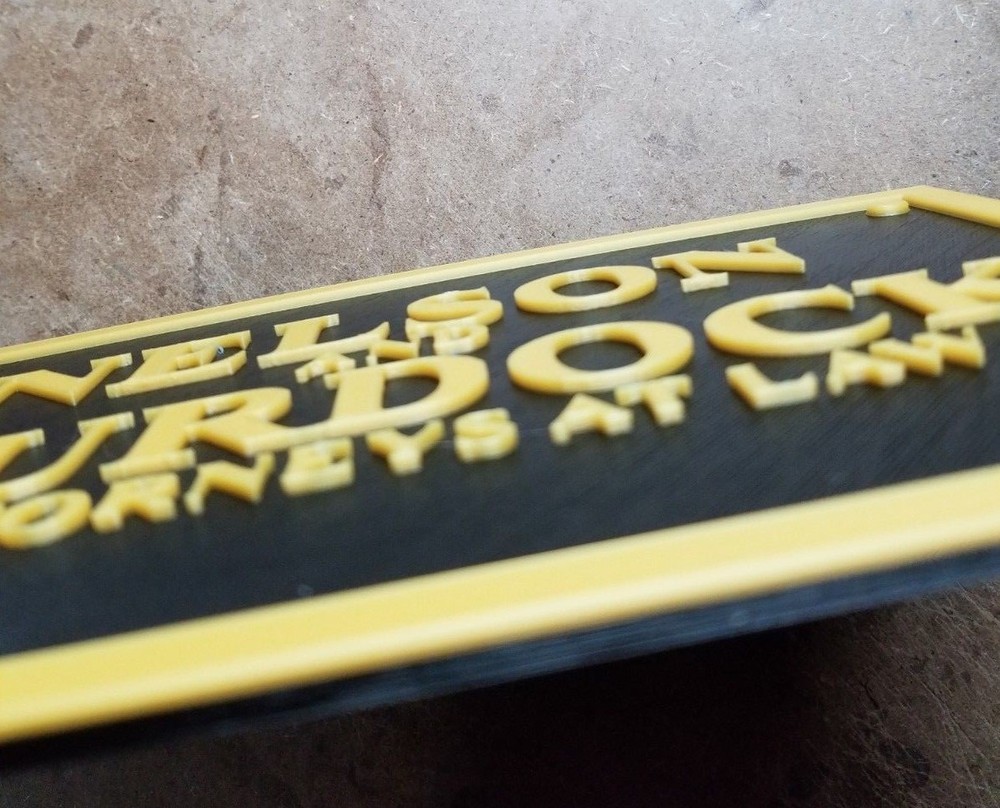 Nelson and Murdock (Daredevil inspired plaque 3d printed)