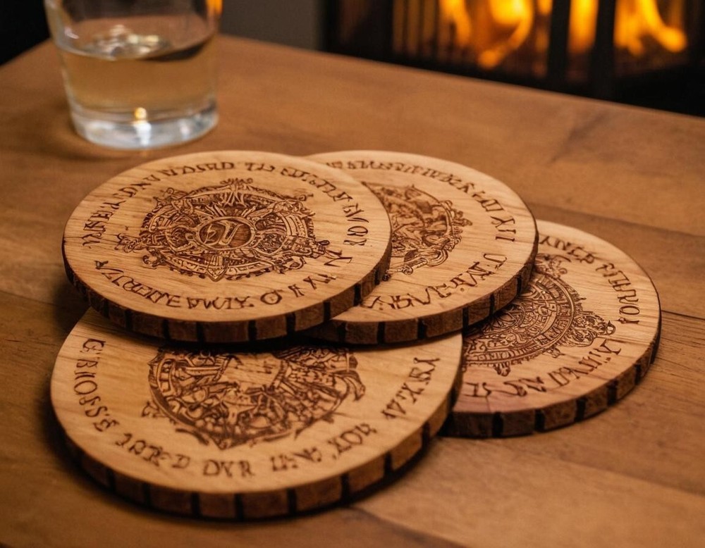 Personalized Laser Engraved Wooden Coasters