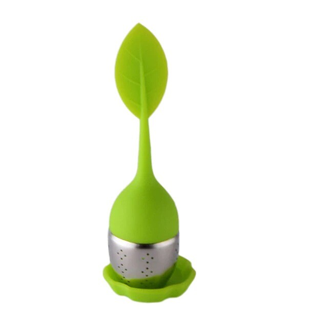Steel ball infuser with leaf design