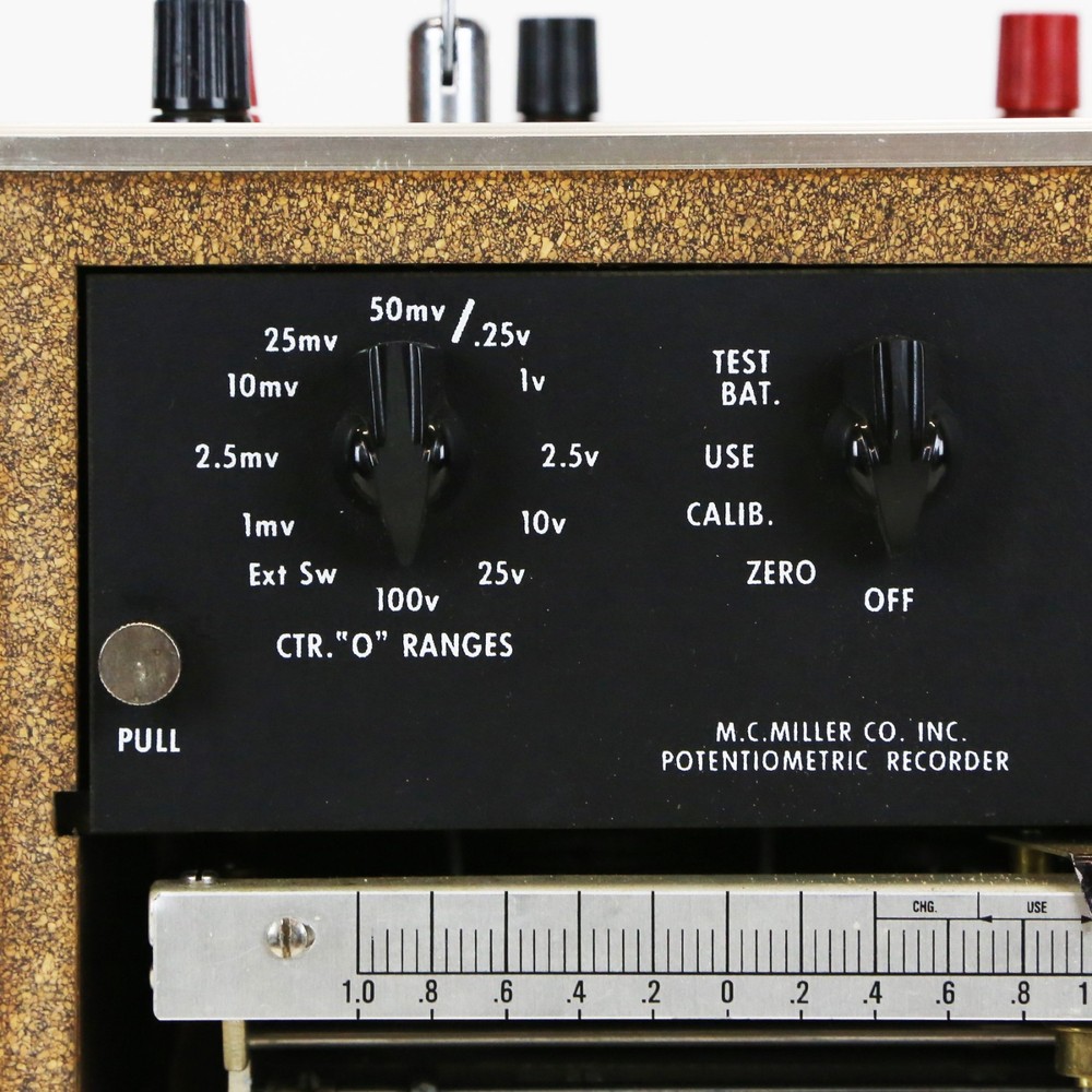 1970s MC Miller Potentiometric Ph Chart Recorder - Vintage Original '70s Plotter