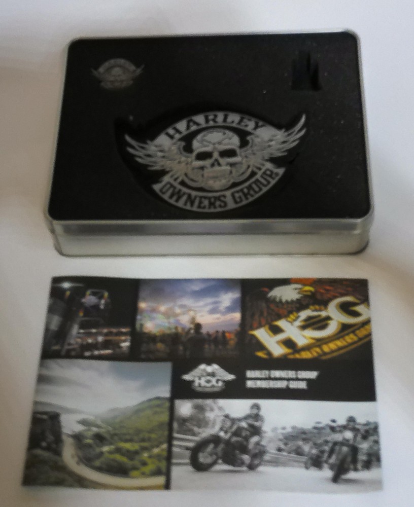 HOG Harley Owners Group Membership Welcome Kit Tin With Patch - Pin 2007