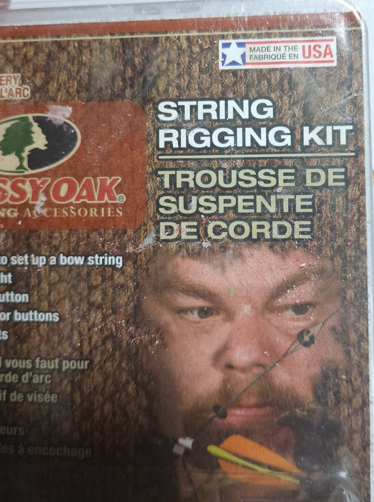 Mossy Oak bow string rigging kit peep sight kisser button nock set points