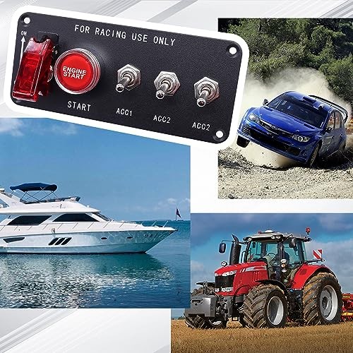 Push Start Ignition kit 12V 30A Race Toggle 5 in 1 Ignition Switch Panel