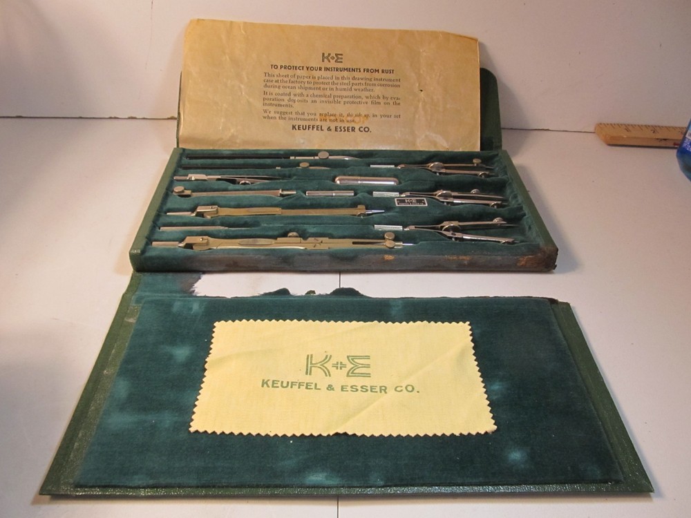 Vintage K & E Drafting Set, Tools Instruments Keuffel Esser