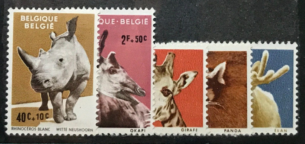Belgium SC #B690-95 Mint H Set 1961