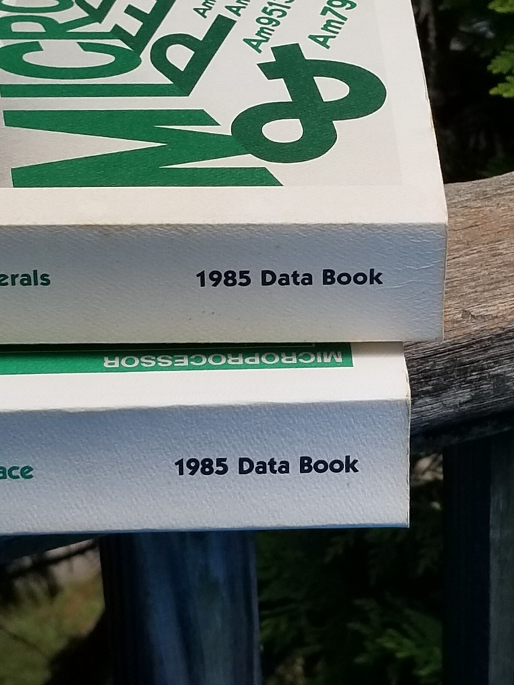 2 VINTAGE ELECTRONICS BOOKS DATA AMD 1985 BIPOLAR AND MOS MICROPROCESSORS
