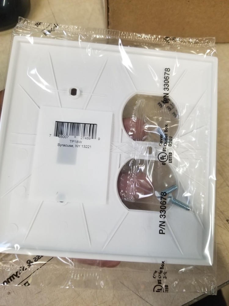 12 Pack Legrand TP18WCC12 White 2G Toggle/Duplex Plates