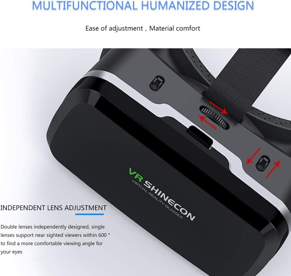 HD Virtual Reality Headset w/Controller/Gamepad,VR Headsets for iPhone/Androi...