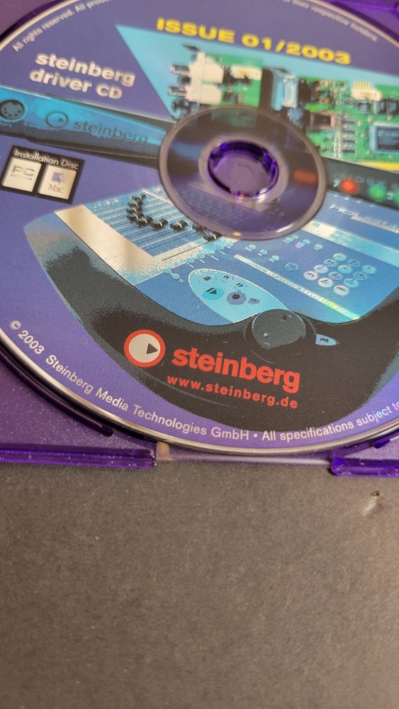 Steinberg Driver CD Issue 01/2003 Installation Disc PC Mac Vintage Audio...