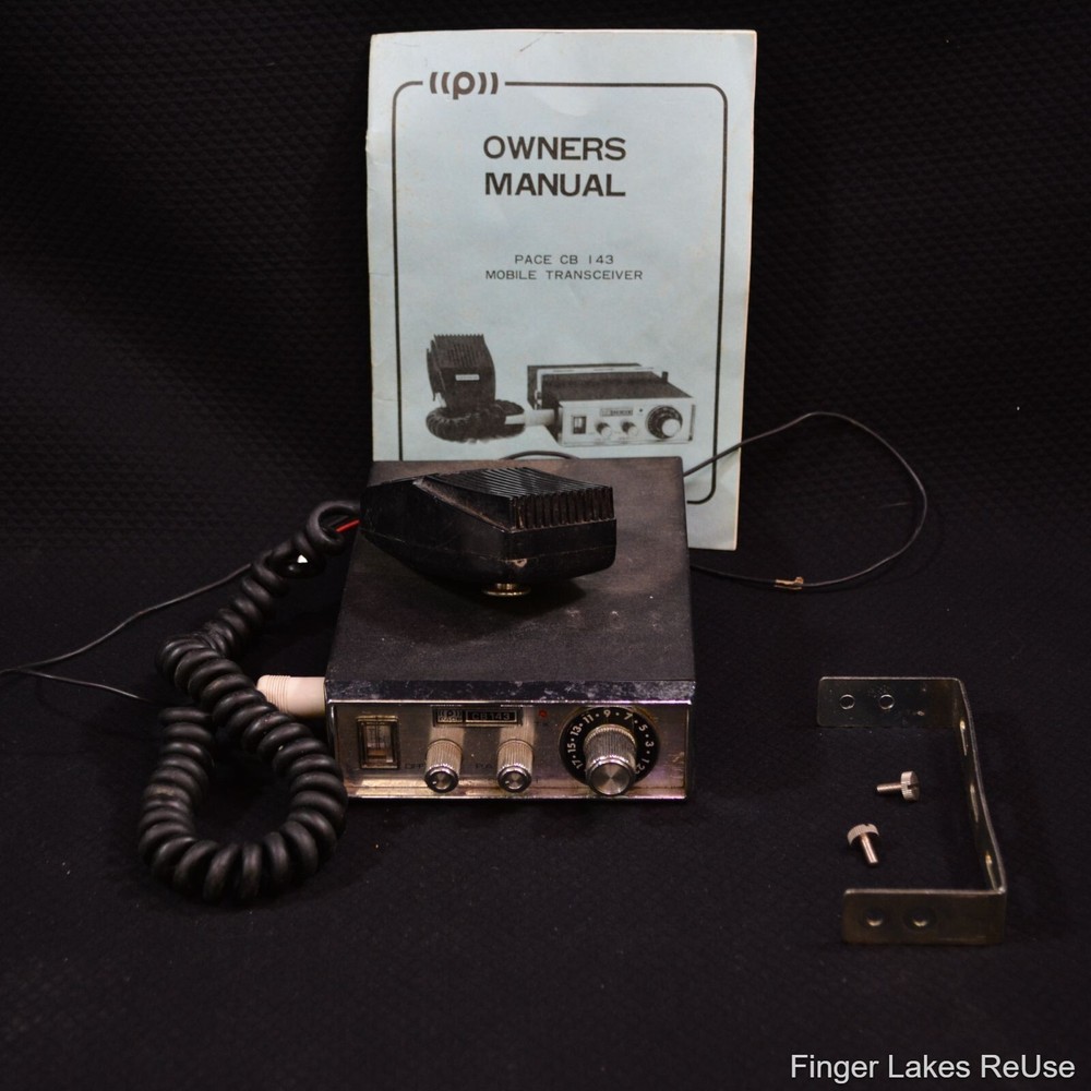 Pace 123A Mobile CB Transceiver Radio with Mic Untested As-Is