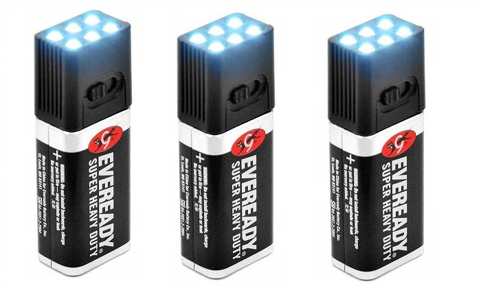 Pack of 3 LED Handheld Mini Flashlight 9 Volt Bright Torch CampingBicycle Riding