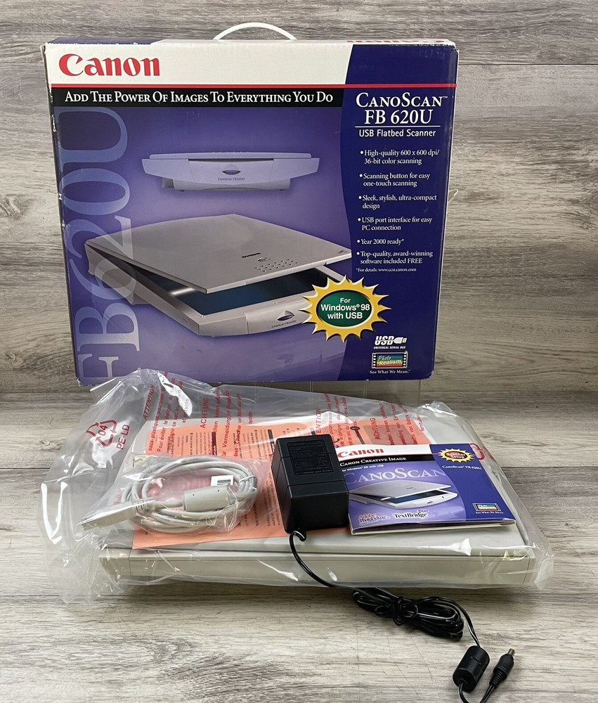 Canon CanoScan FB 620U Flatbed Scanner Open Box
