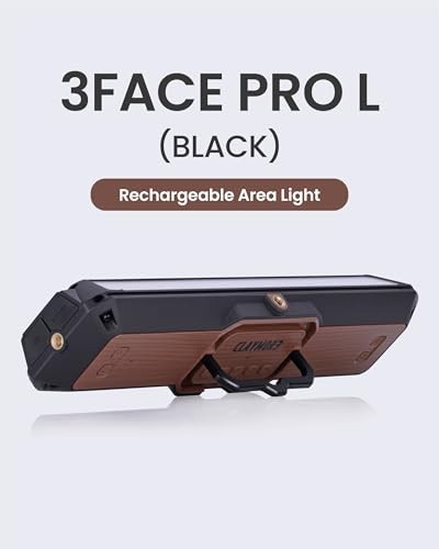 - Rechargeable Surface Area Camping Light for Trucks, 3Face Pro L (Black)