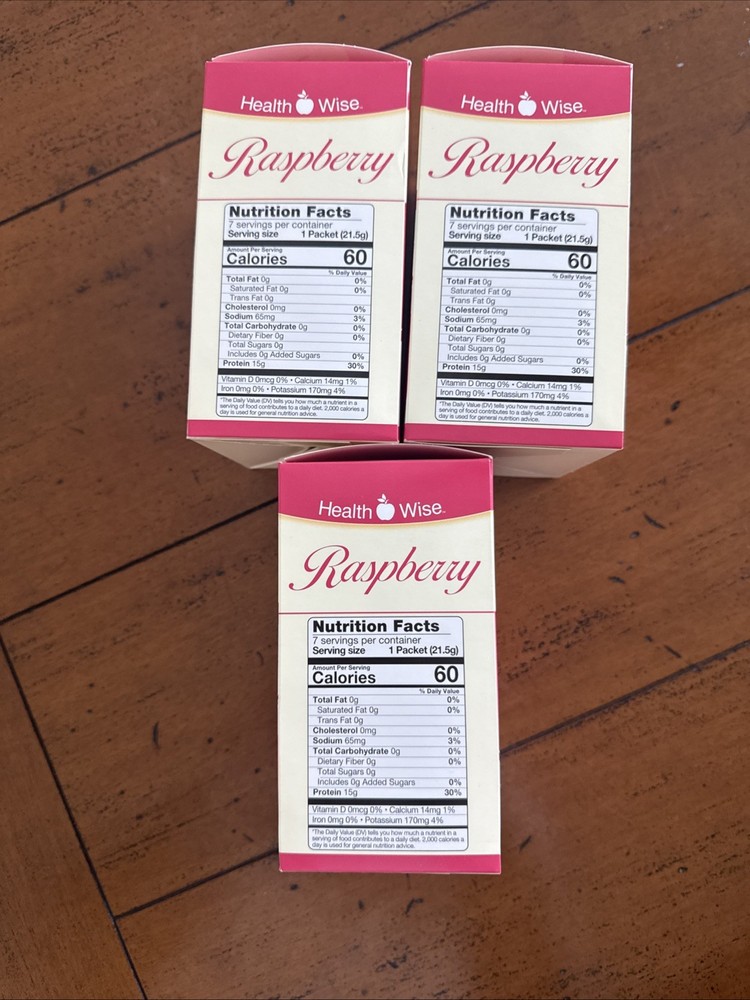 HealthWise High Protein Raspberry Gelatin (3 Boxes)