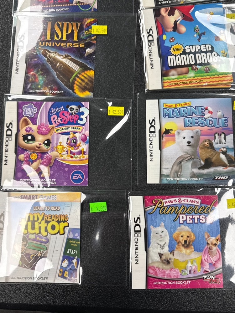 Nintendo DS Manual Lot